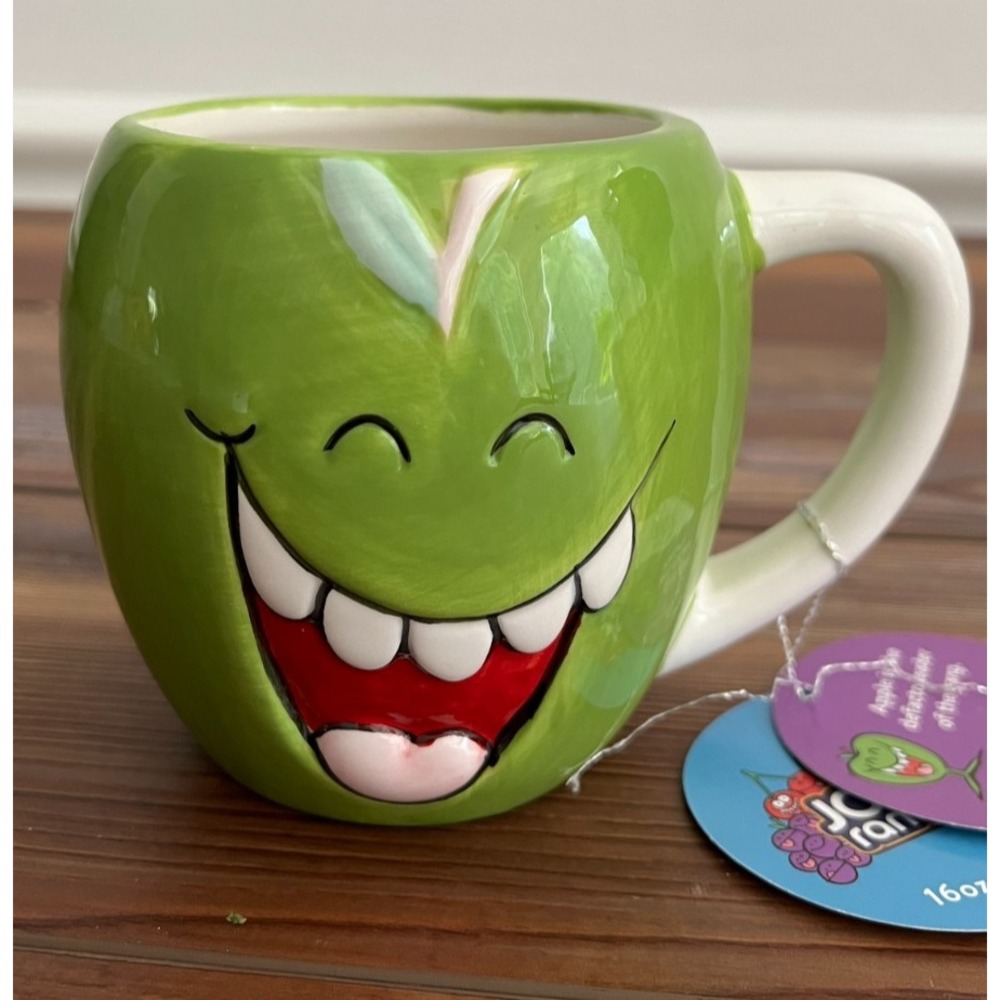 Jolly Rancher Green Apple Ceramic Mug 16oz Godinger Novelty Candy Mug New